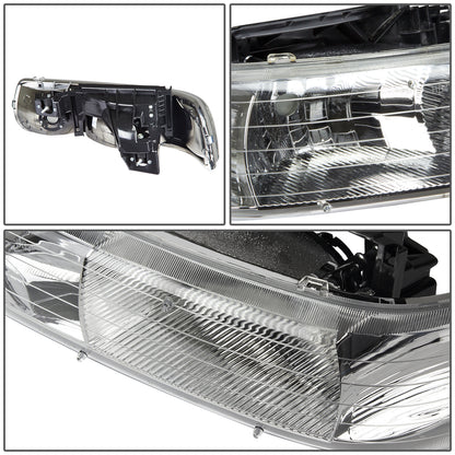 FAROS 99-02 CHEVY SILVERADO 1500 , 2500 / 00-06 CHEVY SUBURBAN 1500 , 2500 , TAHOE / 01-02 CHEVY SILVERADO 1500 HD , 2500 HD , 3500 HD 2/4-DOOR - 2PC - CHROME HOUSING - 9006 LOW BEAM / HIGH BEAM