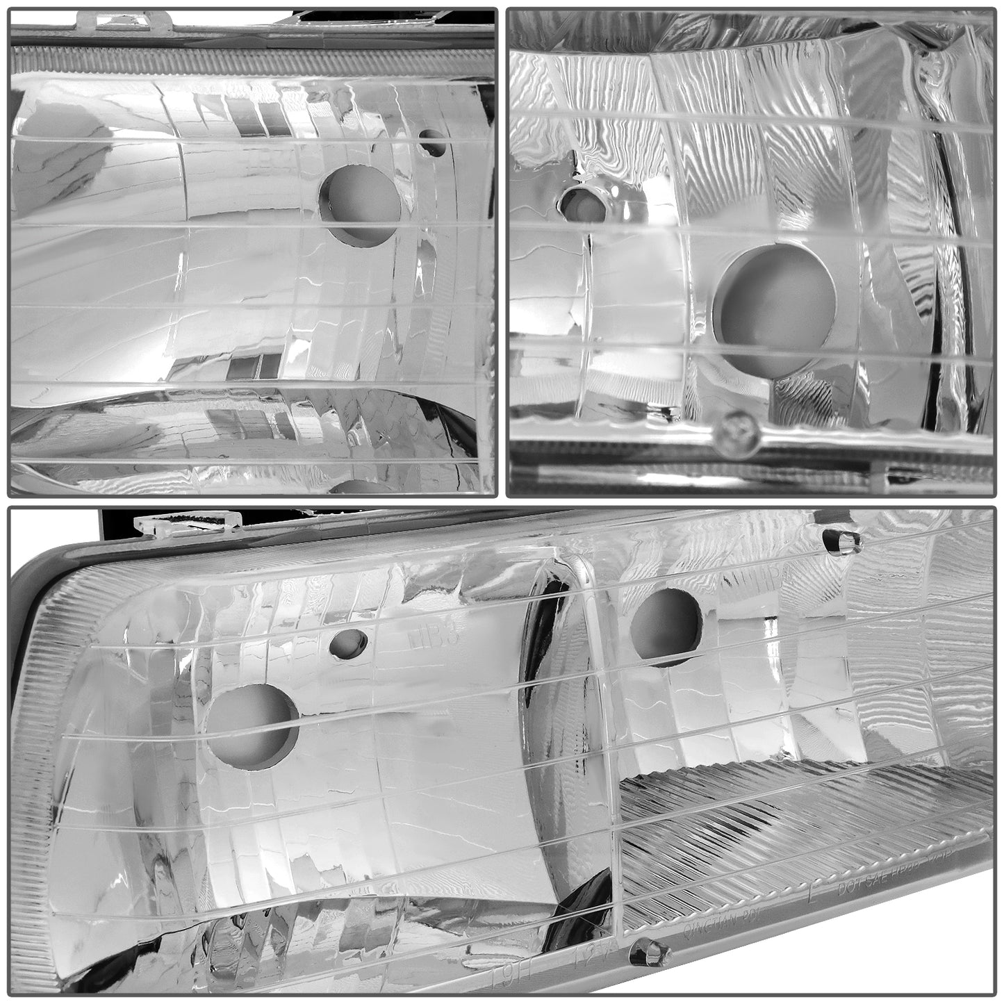 FAROS 99-02 CHEVY SILVERADO 1500 , 2500 / 00-06 CHEVY SUBURBAN 1500 , 2500 , TAHOE / 01-02 CHEVY SILVERADO 1500 HD , 2500 HD , 3500 HD 2/4-DOOR - 2PC - CHROME HOUSING - 9006 LOW BEAM / HIGH BEAM