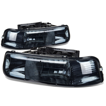 FAROS 99-02 CHEVY SILVERADO 1500 , 2500 / 00-06 CHEVY SUBURBAN 1500 , 2500 , TAHOE / 01-02 CHEVY SILVERADO 1500 HD , 2500 HD , 3500 HD 2/4-DOOR - 2PC - SMOKE HOUSING - 9006 LOW BEAM / HIGH BEAM