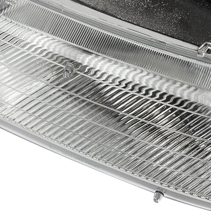 FAROS 99-02 CHEVY SILVERADO 1500 , 2500 / 00-06 CHEVY SUBURBAN 1500 , 2500 , TAHOE / 01-02 CHEVY SILVERADO 1500 HD , 2500 HD , 3500 HD 2/4-DOOR - 4PC - CHROME HOUSING / AMBER CORNER - 9006 LOW BEAM / HIGH BEAM