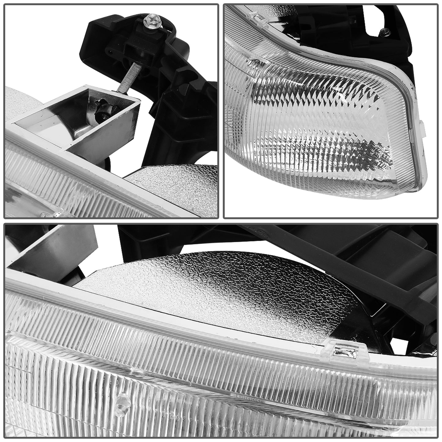 FAROS 99-02 CHEVY SILVERADO 1500HD , 2500HD , 3500HD / 00-06 CHEVY SUBURBAN 1500 , 2500 , TAHOE 2/4-DOOR - 4PC - OE STYLE - CHROME HOUSING / AMBER CORNER