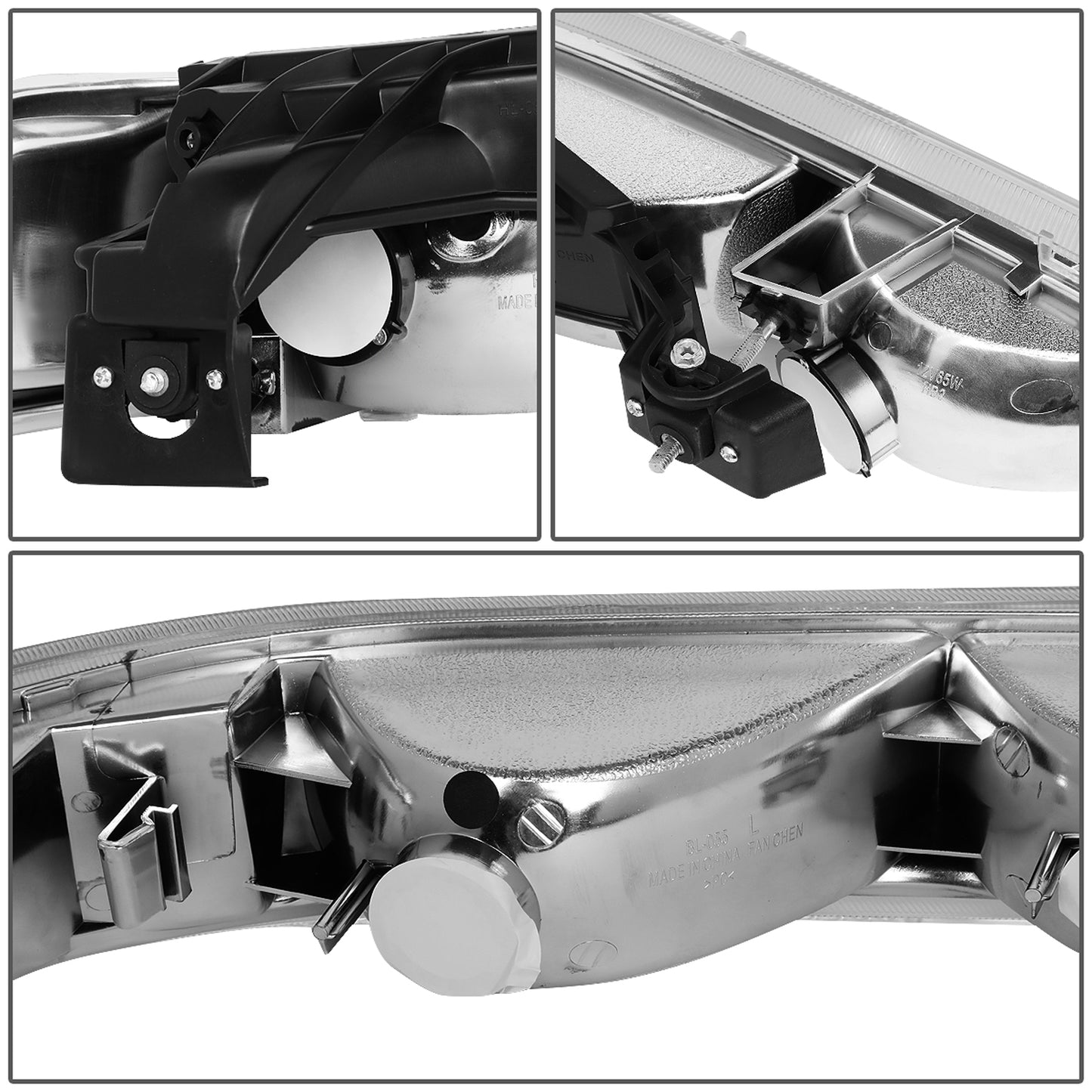 FAROS 99-02 CHEVY SILVERADO 1500HD , 2500HD , 3500HD / 00-06 CHEVY SUBURBAN 1500 , 2500 , TAHOE 2/4-DOOR - 4PC - OE STYLE - CHROME HOUSING / AMBER CORNER