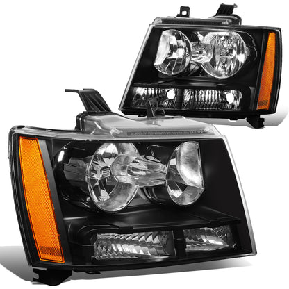 FAROS 07-14 CHEVY TAHOE / 07-13 CHEVY AVALANCHE / 07-14 CHEVY SUBURBAN 1500 / 07-13 CHEVY SUBURBAN 2500 - BLACK HOUSING / AMBER CORNER - H11 LOW BEAM / 9005 HIGH BEAM