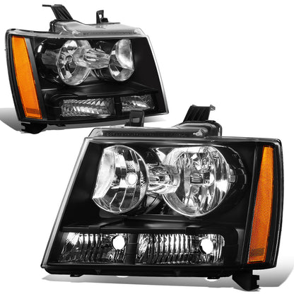 FAROS 07-14 CHEVY TAHOE / 07-13 CHEVY AVALANCHE / 07-14 CHEVY SUBURBAN 1500 / 07-13 CHEVY SUBURBAN 2500 - BLACK HOUSING / AMBER CORNER - H11 LOW BEAM / 9005 HIGH BEAM