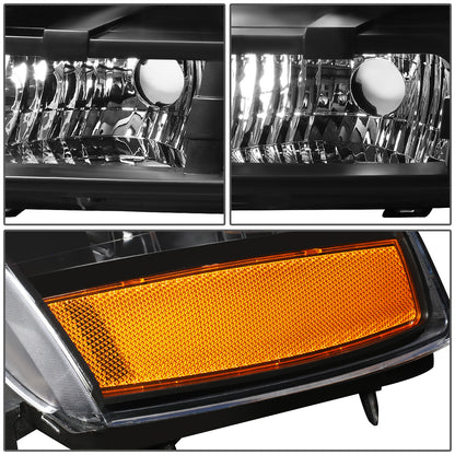 FAROS 07-14 CHEVY TAHOE / 07-13 CHEVY AVALANCHE / 07-14 CHEVY SUBURBAN 1500 / 07-13 CHEVY SUBURBAN 2500 - BLACK HOUSING / AMBER CORNER - H11 LOW BEAM / 9005 HIGH BEAM