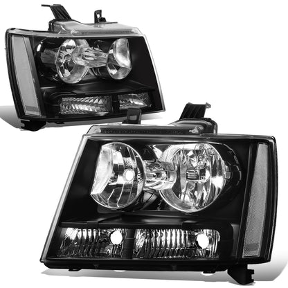 FAROS 07-14 CHEVY TAHOE / 07-13 CHEVY AVALANCHE / 07-14 CHEVY SUBURBAN 1500 / 07-13 CHEVY SUBURBAN 2500 - BLACK HOUSING / CLEAR CORNER - H11 LOW BEAM / 9005 HIGH BEAM