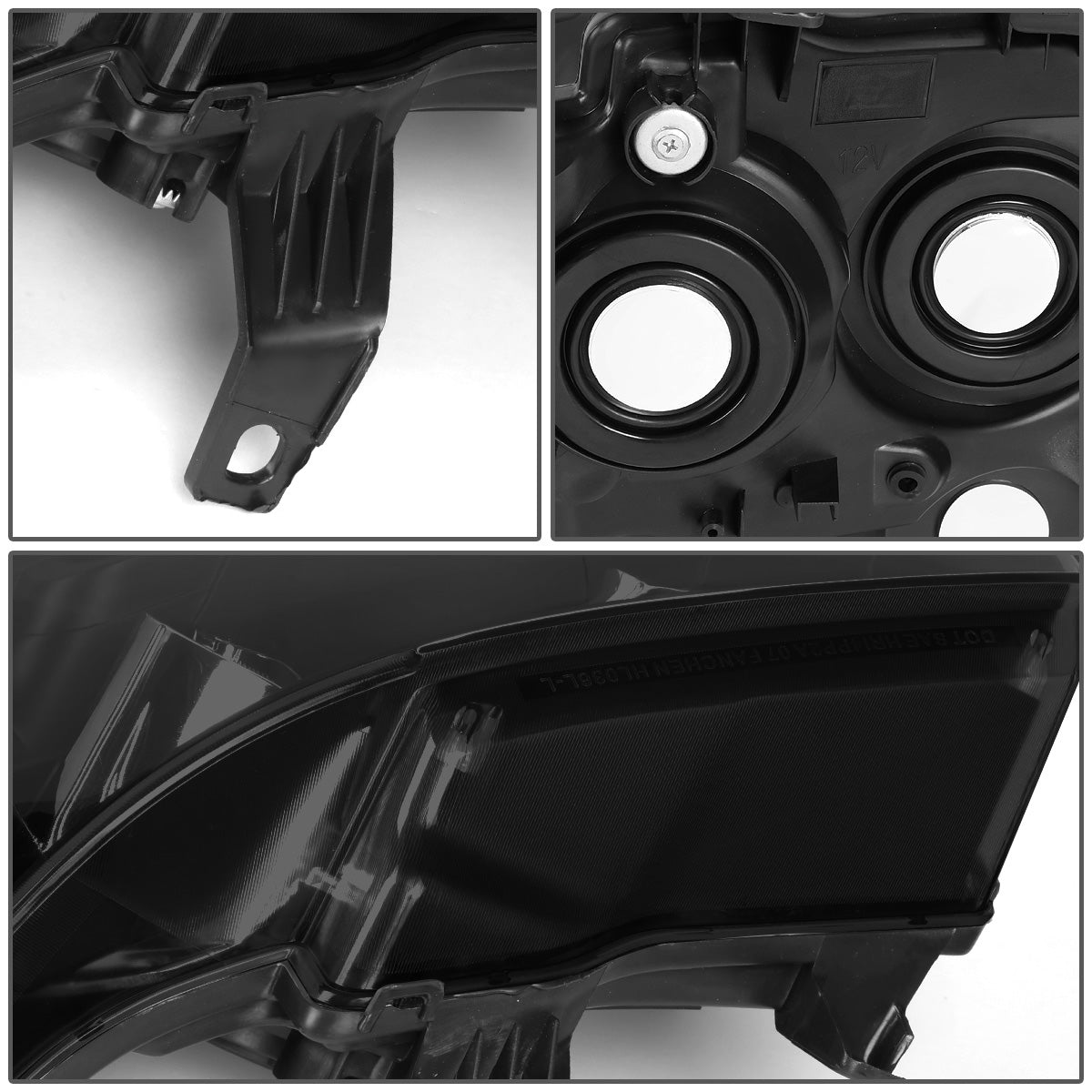 FAROS 07-14 CHEVY TAHOE / 07-13 CHEVY AVALANCHE / 07-14 CHEVY SUBURBAN 1500 / 07-13 CHEVY SUBURBAN 2500 - BLACK HOUSING / SMOKE LENS / AMBER CORNER - H11 LOW BEAM / 9005 HIGH BEAM