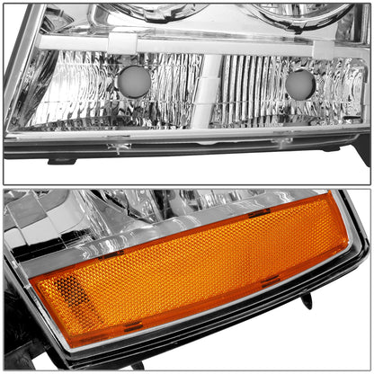 FAROS 07-14 CHEVY TAHOE / 07-13 CHEVY AVALANCHE / 07-14 CHEVY SUBURBAN 1500 / 07-13 CHEVY SUBURBAN 2500 - CHROME HOUSING / AMBER CORNER - H11 LOW BEAM / 9005 HIGH BEAM