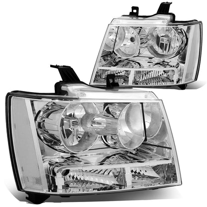 FAROS 07-14 CHEVY TAHOE / 07-13 CHEVY AVALANCHE / 07-14 CHEVY SUBURBAN 1500 / 07-13 CHEVY SUBURBAN 2500 - CHROME HOUSING / CLEAR CORNER - H11 LOW BEAM / 9005 HIGH BEAM