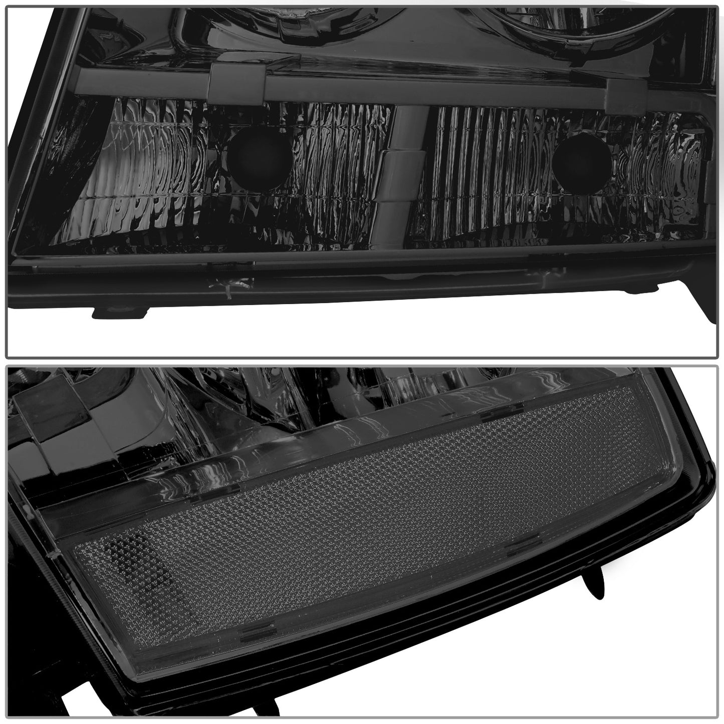 FAROS 07-14 CHEVY TAHOE / 07-13 CHEVY AVALANCHE / 07-14 CHEVY SUBURBAN 1500 / 07-13 CHEVY SUBURBAN 2500 - SMOKE HOUSING / CLEAR CORNER - H11 LOW BEAM / 9005 HIGH BEAM