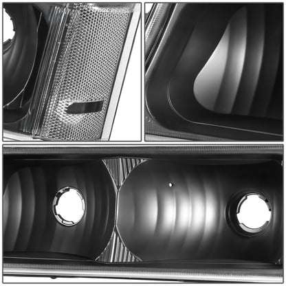 FAROS 03-2006 CHEVY SILVERADO/AVALANCHE//WHITE COVER, WHITE REVERSE, BLACK FRAME, 4P NEAR AND FAR LIGHT WITH BLUE LIGHT BULB