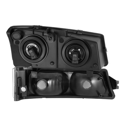 FAROS 03-2006 CHEVY SILVERADO/AVALANCHE//WHITE COVER, WHITE REVERSE, BLACK FRAME, 4P NEAR AND FAR LIGHT WITH BLUE LIGHT BULB