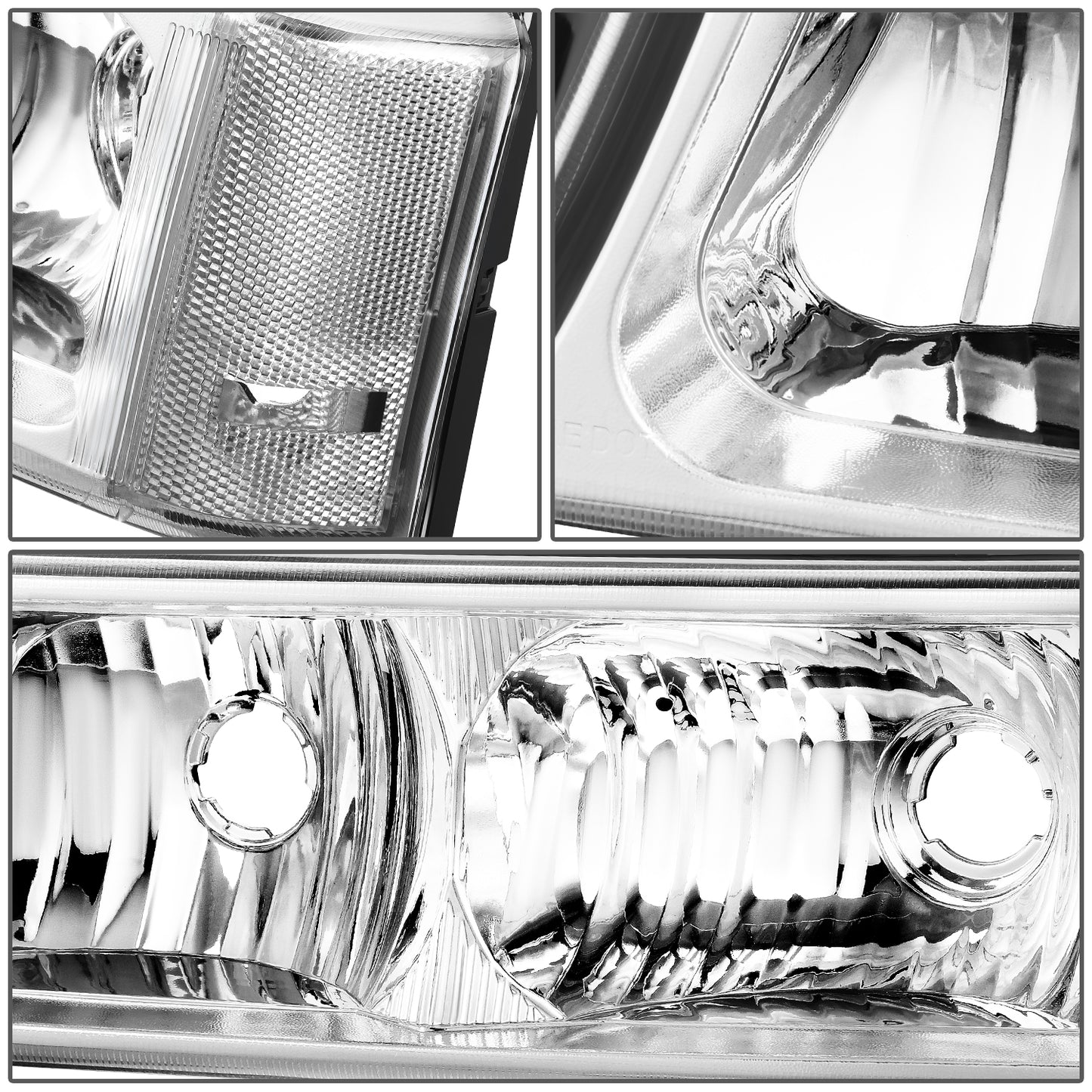 FAROS 03-2006 CHEVY SILVERADO/AVALANCHE//WHITE HOOD, WHITE BACK, BRIGHT FRAME, 4P LIGHT WITH BLUE LIGHT BULB