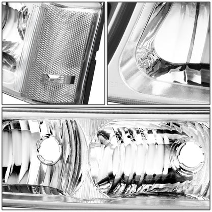 FAROS 03-2006 CHEVY SILVERADO/AVALANCHE//WHITE HOOD, WHITE BACK, BRIGHT FRAME, 4P LIGHT WITH BLUE LIGHT BULB