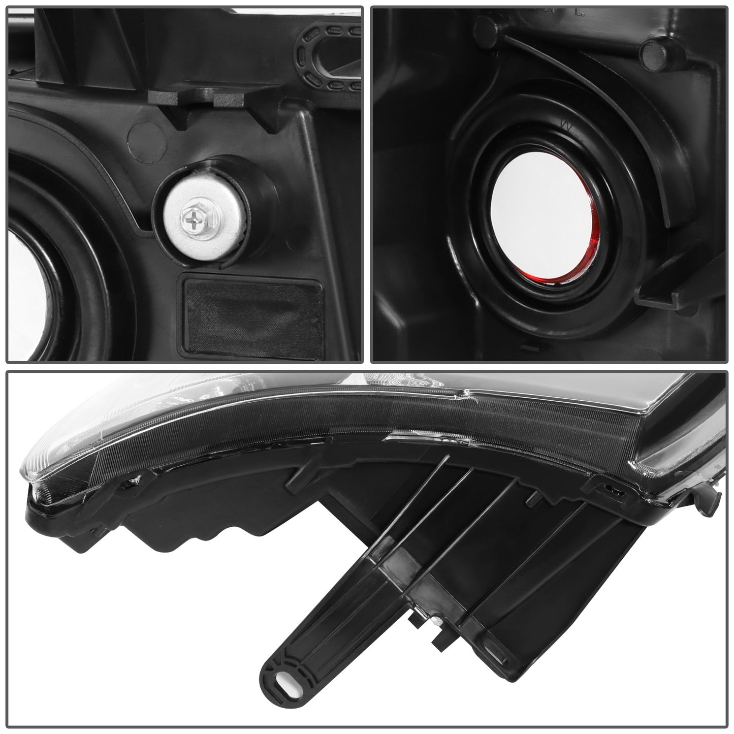 FAROS 07-13 CHEVY SILVERADO 1500 / 07-14 CHEVY SILVERADO 2500 3500 & HD MODELS - BLACK HOUSING / CLEAR CORNER - H11 LOW BEAM / 9005 HIGH BEAM