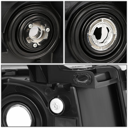 FAROS 07-13 CHEVY SILVERADO 1500 / 07-14 CHEVY SILVERADO 2500 3500 & HD MODELS - BLACK HOUSING / SMOKE LENS / CLEAR CORNER - H11 LOW BEAM / 9005 HIGH BEAM
