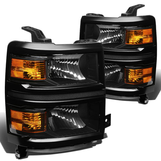 FAROS 14-15 CHEVY SILVERADO 1500  - BLACK HOUSING / AMBER CORNER - H11 LOW BEAM / 9005 HIGH BEAM