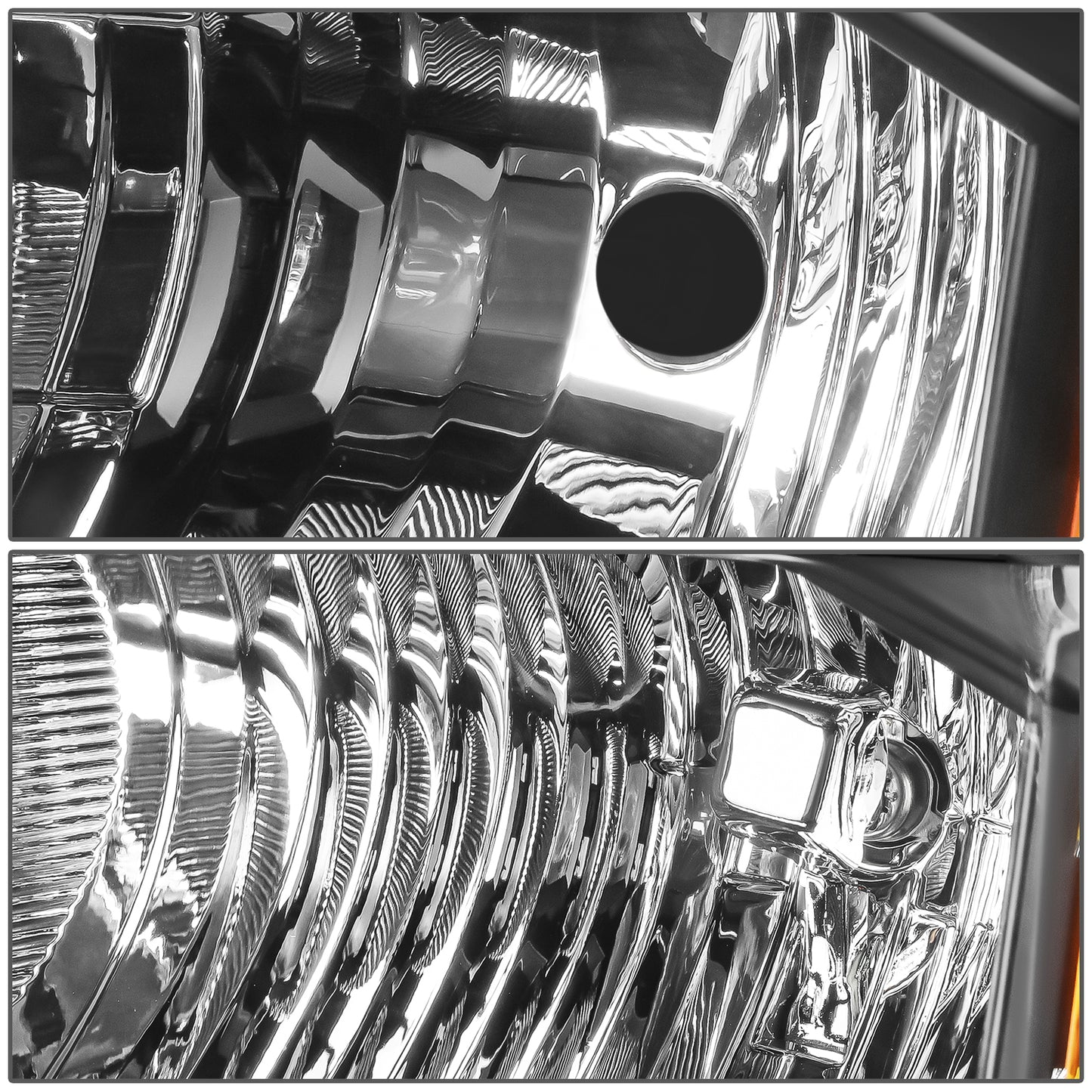 FAROS 2014-2015 SILVERADO 1500//WHITE COVER, YELLOW REVERSE, BLACK BACKGROUND LIGHT WITH BLUE LIGHT BULB