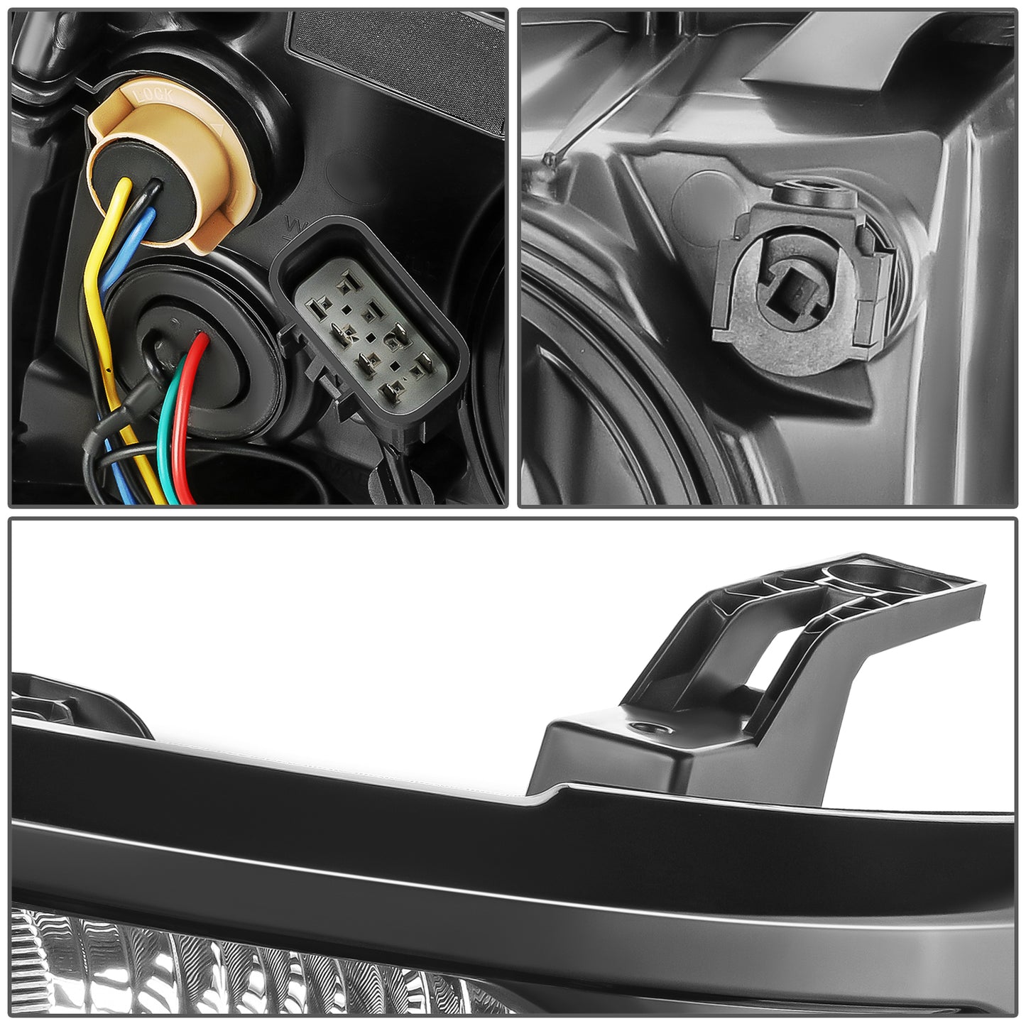 FAROS 2014-2015 SILVERADO 1500//WHITE COVER, YELLOW REVERSE, BLACK BACKGROUND LIGHT WITH BLUE LIGHT BULB