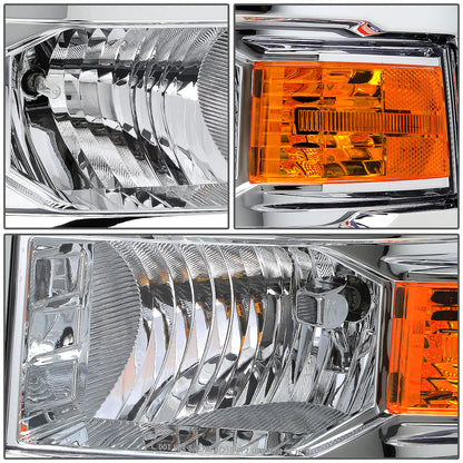 FAROS 14-15 CHEVY SILVERADO 1500 - CHROME HOUSING / AMBER CORNER - H11 LOW BEAM / 9005 HIGH BEAM