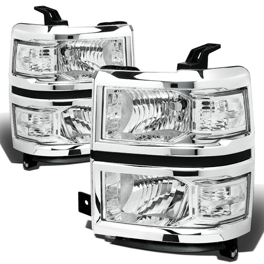 FAROS 14-15 CHEVY SILVERADO 1500 - CHROME HOUSING / CLEAR CORNER - H11 LOW BEAM / 9005 HIGH BEAM