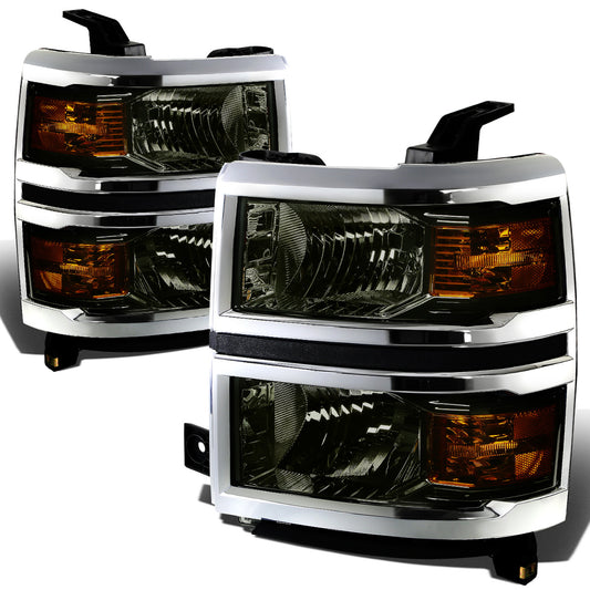 FAROS 14-15 CHEVY SILVERADO 1500 - SMOKE HOUSING / AMBER CORNER - H11 LOW BEAM / 9005 HIGH BEAM