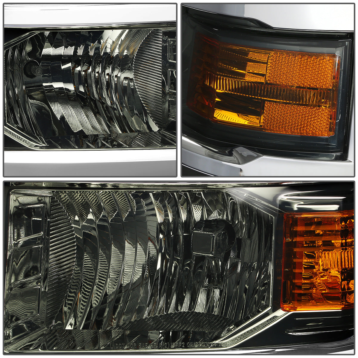 FAROS 14-15 CHEVY SILVERADO 1500 - SMOKE HOUSING / AMBER CORNER - H11 LOW BEAM / 9005 HIGH BEAM
