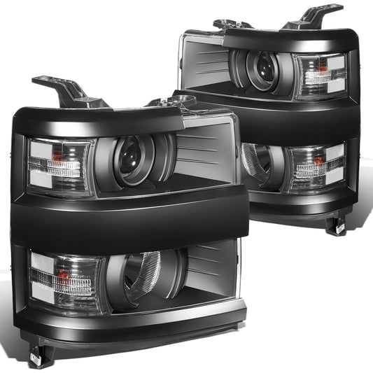 FAROS 15-19 CHEVY SILVERADO 2500HD / 15-19 CHEVY SILVERADO 3500HD - PROJECTOR LOW BEAM - BLACK HOUSING / CLEAR CORNER - 9005 HIGH / H11 LOW / 7443A SIGNAL