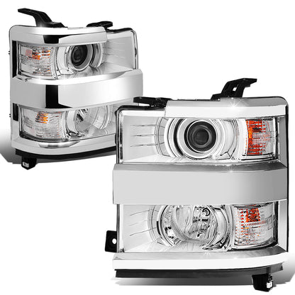 FAROS 15-19 CHEVY SILVERADO 2500HD / 15-19 CHEVY SILVERADO 3500HD - PROJECTOR LOW BEAM - CHROME HOUSING / CLEAR CORNER - 9005 HIGH / H11 LOW / 7443A SIGNAL