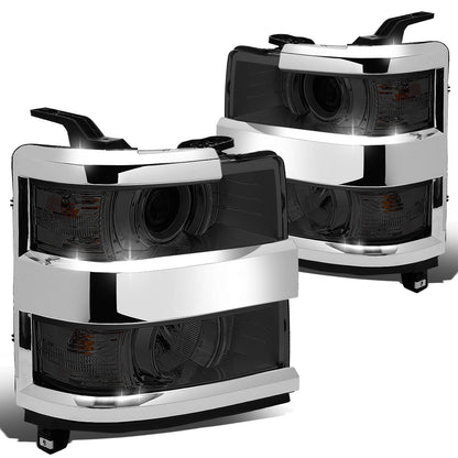 FAROS 15-19 CHEVY SILVERADO 2500HD / 15-19 CHEVY SILVERADO 3500HD - PROJECTOR LOW BEAM - SMOKE HOUSING / CLEAR CORNER - 9005 HIGH / H11 LOW / 7443A SIGNAL