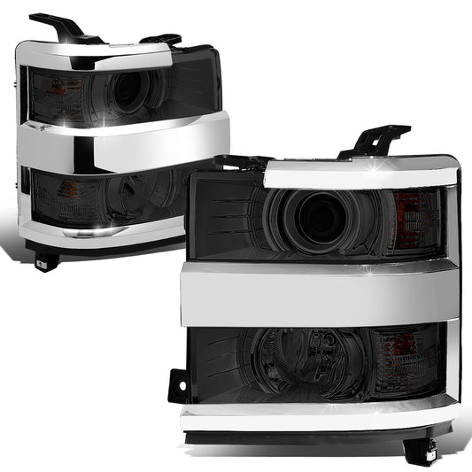 FAROS 15-19 CHEVY SILVERADO 2500HD / 15-19 CHEVY SILVERADO 3500HD - PROJECTOR LOW BEAM - SMOKE HOUSING / CLEAR CORNER - 9005 HIGH / H11 LOW / 7443A SIGNAL