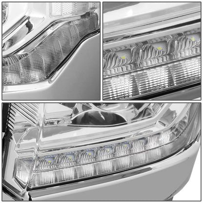 FAROS 15-18 CHEVY SILVERADO 1500 - LED DRL - PROJECTOR - CHROME HOUSING / CLEAR CORNER - D5S HID BULB / 7443A SIGNAL