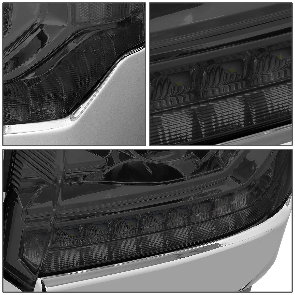 FAROS 15-18 CHEVY SILVERADO 1500 - LED DRL - PROJECTOR - SMOKE HOUSING / CLEAR CORNER - D5S HID BULB / 7443A SIGNAL