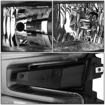 FAROS 19-21 CHEVROLET SILVERADO 1500 - FITS WT/CUSTOM/CUSTOM TRAIL BOSS MODEL ONLY - EXCLUDES LED HEADLIGHT MODELS - ONLY FITS MODELS WITH FACTORY HALOGEN HEADLIGHTS - OE STYLE - BLACK HOUSING / AMBER CORNER - H11 LOW BEAM / 9005 HIGH BEAM