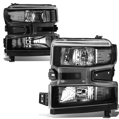 FAROS 19-21 CHEVROLET SILVERADO 1500 - FITS WT/CUSTOM/CUSTOM TRAIL BOSS MODEL ONLY - EXCLUDES LED HEADLIGHT MODELS - ONLY FITS MODELS WITH FACTORY HALOGEN HEADLIGHTS - OE STYLE - BLACK HOUSING / CLEAR CORNER - H11 LOW BEAM / 9005 HIGH BEAM