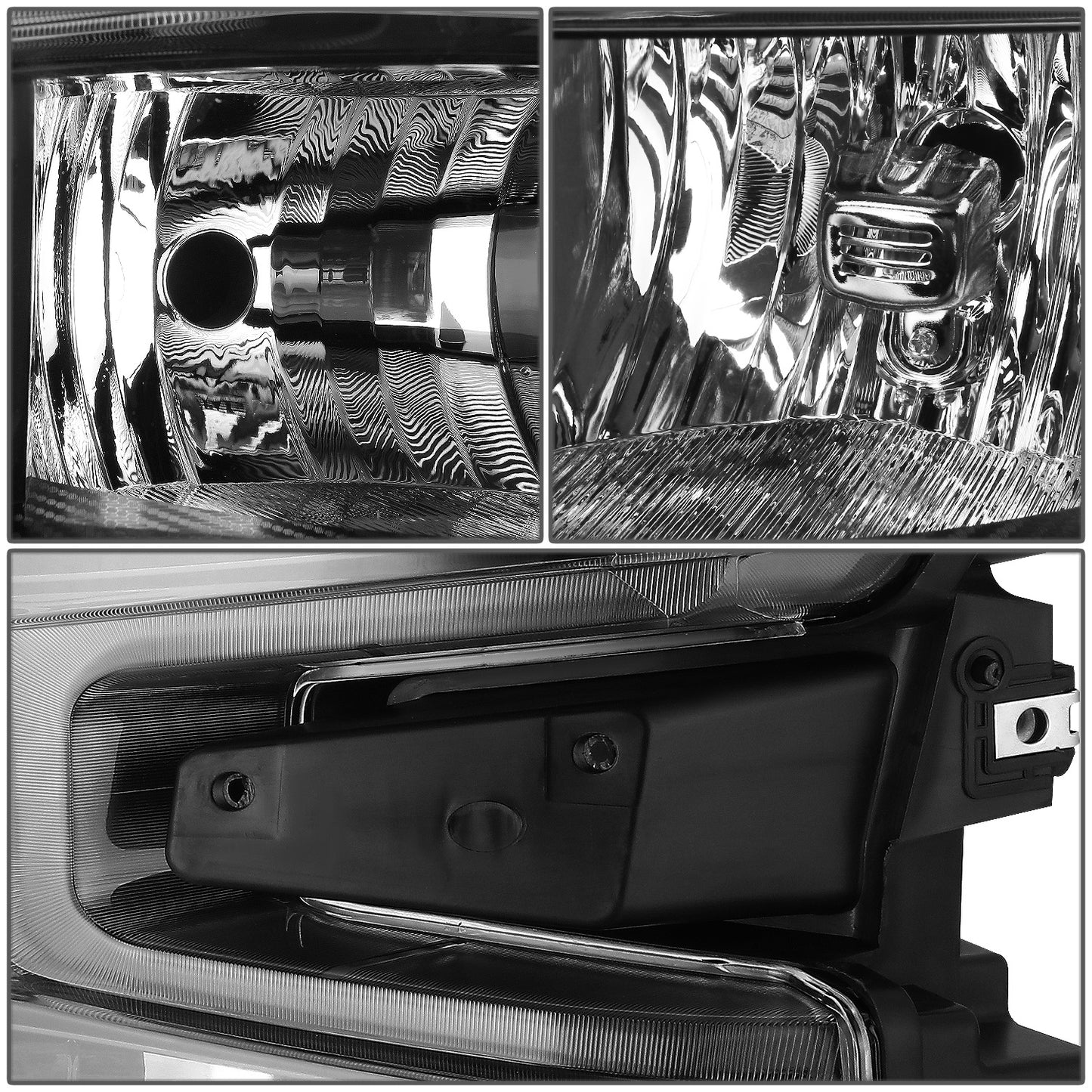 FAROS 19-21 CHEVROLET SILVERADO 1500 - FITS WT/CUSTOM/CUSTOM TRAIL BOSS MODEL ONLY - EXCLUDES LED HEADLIGHT MODELS - ONLY FITS MODELS WITH FACTORY HALOGEN HEADLIGHTS - OE STYLE - BLACK HOUSING / CLEAR CORNER - H11 LOW BEAM / 9005 HIGH BEAM