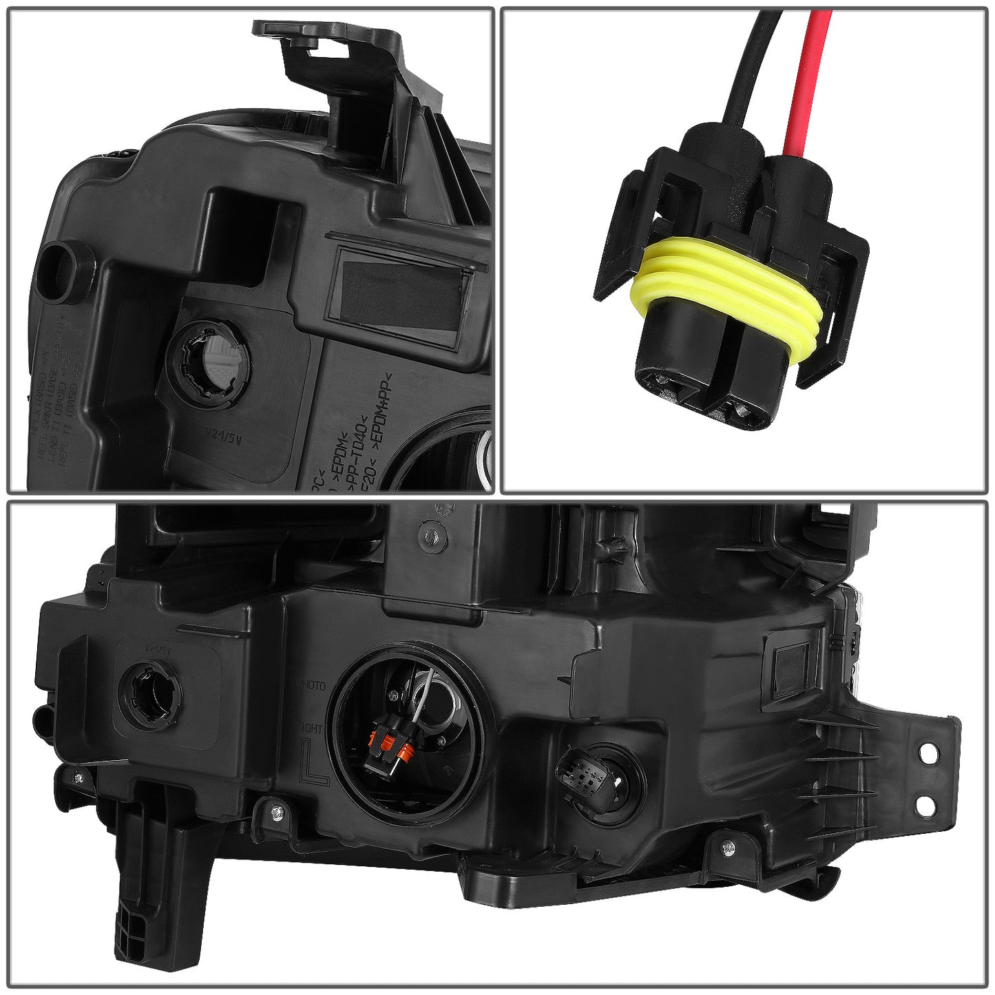 FAROS 19-21 CHEVROLET SILVERADO 1500 - FITS WT/CUSTOM/CUSTOM TRAIL BOSS MODEL ONLY - EXCLUDES LED HEADLIGHT MODELS - ONLY FITS MODELS WITH FACTORY HALOGEN HEADLIGHTS - OE STYLE - BLACK HOUSING / CLEAR CORNER - H11 LOW BEAM / 9005 HIGH BEAM
