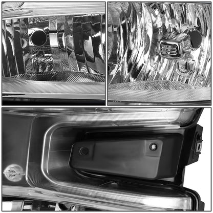 FAROS 19-21 CHEVROLET SILVERADO 1500 - FITS WT/CUSTOM/CUSTOM TRAIL BOSS MODEL ONLY - EXCLUDES LED HEADLIGHT MODELS - ONLY FITS MODELS WITH FACTORY HALOGEN HEADLIGHTS - OE STYLE - CHROME HOUSING / AMBER CORNER - H11 LOW BEAM / 9005 HIGH BEAM