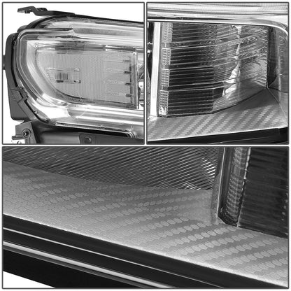 FAROS 19-21 CHEVROLET SILVERADO 1500 - FITS WT/CUSTOM/CUSTOM TRAIL BOSS MODEL ONLY - EXCLUDES LED HEADLIGHT MODELS - ONLY FITS MODELS WITH FACTORY HALOGEN HEADLIGHTS - OE STYLE - CHROME HOUSING / CLEAR CORNER - H11 LOW BEAM / 9005 HIGH BEAM