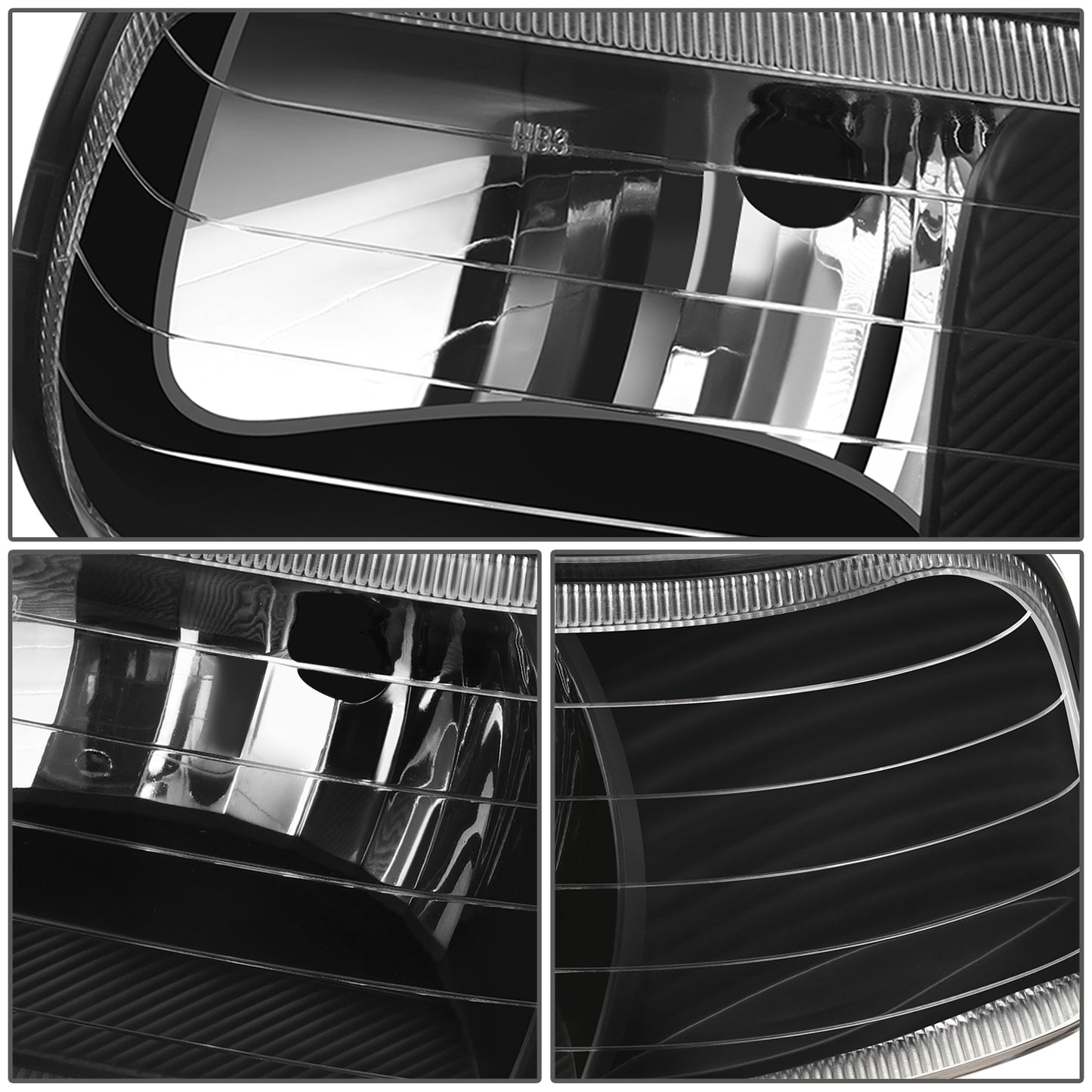 FAROS 99-02 CHEVY SILVERADO/AVALANCHE//WHITE HOOD, WHITE REVERSE, BLACK BACKGROUND 4P LIGHT WITH BLUE LIGHT BULB