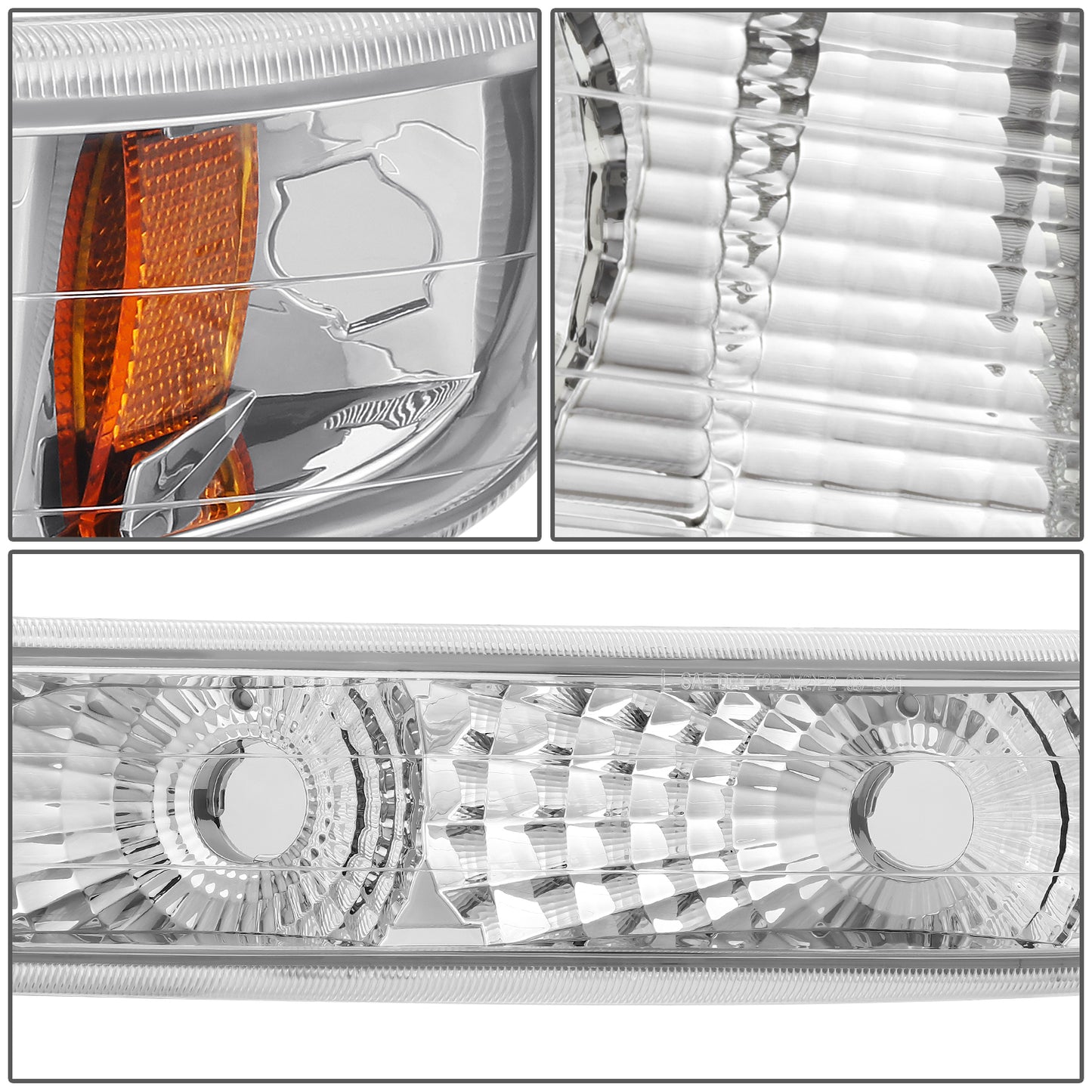 FAROS 99-02 CHEVY SILVERADO/AVALANCHE//WHITE COVER, YELLOW REVERSE, BRIGHT BASE 4P NEAR AND FAR LIGHT WITH BLUE LIGHT BULB