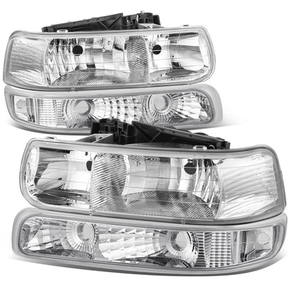 FAROS 99-02 CHEVY SILVERADO/AVALANCHE//WHITE HOOD, WHITE REVERSE, BRIGHT BOTTOM 4P LIGHT WITH BLUE LIGHT BULB