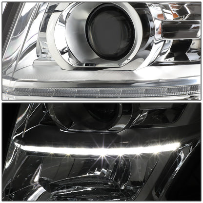 FAROS 15-17 CHEVY SUBURBAN , TAHOE 4-DOOR - PROJECTOR - LED DRL - CHROME HOUSING / AMBER CORNER - H11 LOW BEAM / 9005 HIGH BEAM