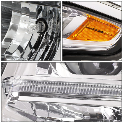 FAROS 15-17 CHEVY SUBURBAN , TAHOE 4-DOOR - PROJECTOR - LED DRL - CHROME HOUSING / AMBER CORNER - H11 LOW BEAM / 9005 HIGH BEAM
