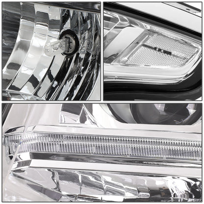 FAROS 15-17 CHEVY SUBURBAN , TAHOE 4-DOOR - PROJECTOR - LED DRL - CHROME HOUSING / CLEAR CORNER - H11 LOW BEAM / 9005 HIGH BEAM