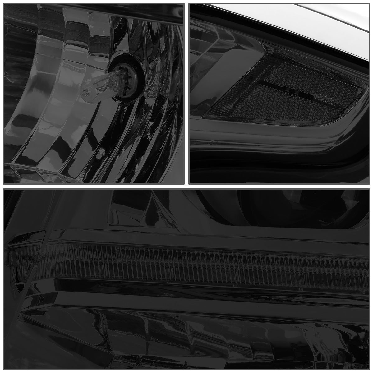 FAROS 15-17 CHEVY SUBURBAN , TAHOE 4-DOOR - PROJECTOR - LED DRL - SMOKE HOUSING / CLEAR CORNER - H11 LOW BEAM / 9005 HIGH BEAM
