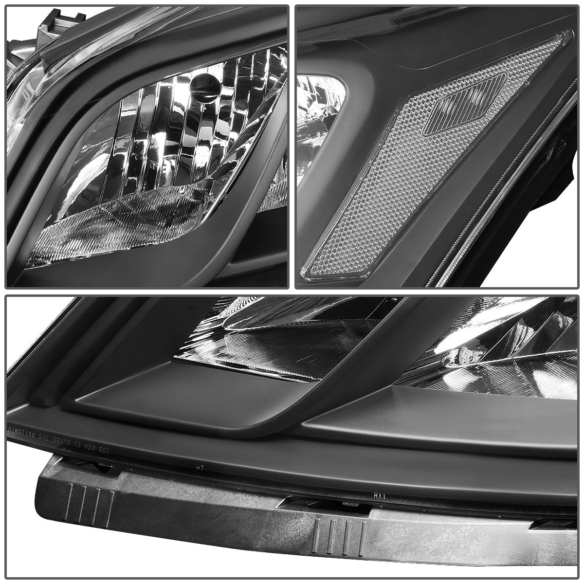 FAROS 13-17 CHEVY TRAVERSE - BLACK HOUSING / CLEAR CORNER - H11 LOW BEAM / H7 HIGH BEAM