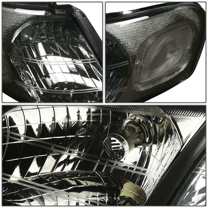 FAROS 97-05 CHEVY VENTURE / 97-04 OLDSMOBILE SILHOUETTE / 99-05 PONTIAC MONTANA / 97-99 PONTIAC TRANS SPORT 3/4-DOOR - 4PC - SMOKE HOUSING / CLEAR CORNER - 9004 LOW BEAM / HIGH BEAM