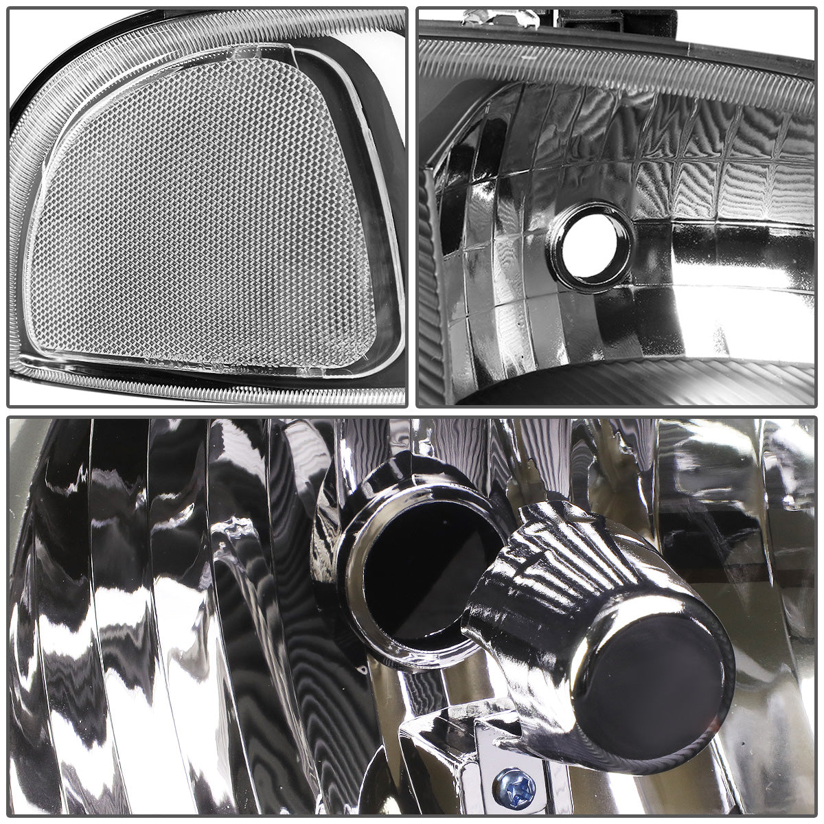 FAROS 2001 GMC SIERRA C3 / 02-06 GMC SIERRA 1500 DENALI / 07 GMC SIERRA 1500 DENALI CLASSIC / 01-06 GMC YUKON DENALI, YUKON XL 1500 DENALI - BLACK HOUSING / CLEAR CORNER - 9006 LOW BEAM / 9005 HIGH BEAM