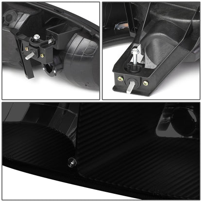 FAROS 2001 GMC SIERRA C3 / 02-06 GMC SIERRA 1500 DENALI / 07 GMC SIERRA 1500 DENALI CLASSIC / 01-06 GMC YUKON DENALI, YUKON XL 1500 DENALI - BLACK HOUSING / SMOKE LENS / AMBER CORNER - 9006 LOW BEAM / 9005 HIGH BEAM